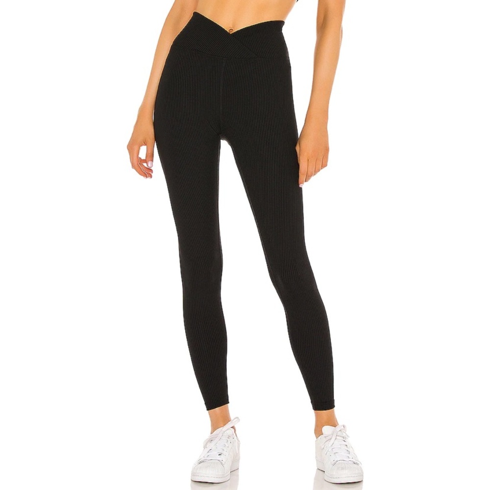 YEAR OF OURS Veronica Black Ribbed Leggings